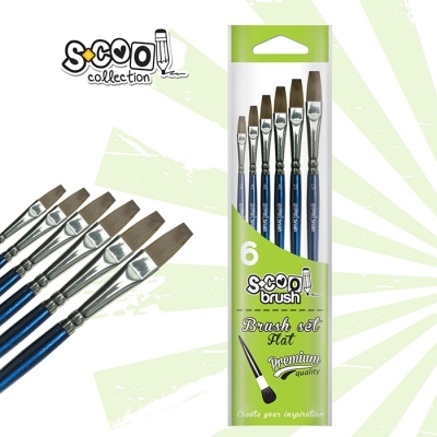 Pensula tempera de extracalitate, 6 buc/set S-Cool