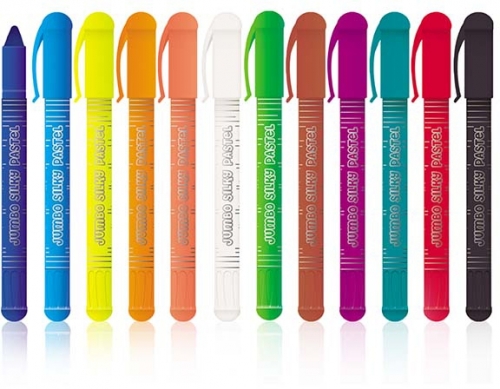 Creioane pastel Jumbo, Lavabile, 12 culori/set S-Cool