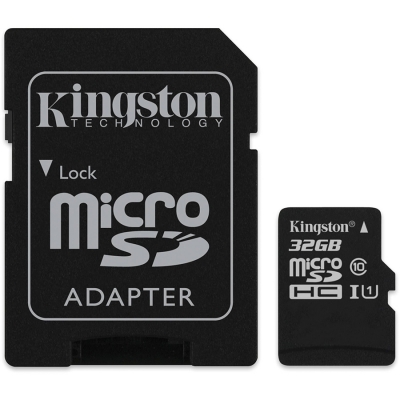 Card de memorie MicroSDHC, 32 GB, Class 10 + Adaptor Kingston