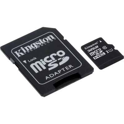 Card de memorie MicroSDHC, 32 GB, Class 10 + Adaptor Kingston