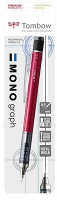 Creion mecanic 0.5 mm, Mono Graph, Red Tombow