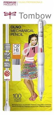 Creion mecanic 0.9 mm, Olno, White/Transparent Tombow