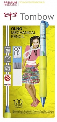 Creion mecanic 0.7 mm, Olno, Yellow/Turquoise Tombow