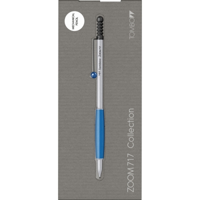 Creion mecanic Zoom 717, 0.5 mm, Chrome/Blue BT Tombow