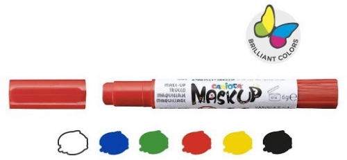 Tempera solida Mask-Up Party 6/set Carioca