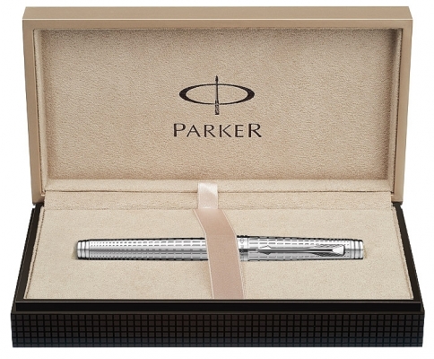 Stilou Premier Deluxe Silver ST penita F Parker