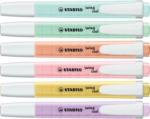 Textmarker Swing Cool Pastel 6 culori/set Stabilo 