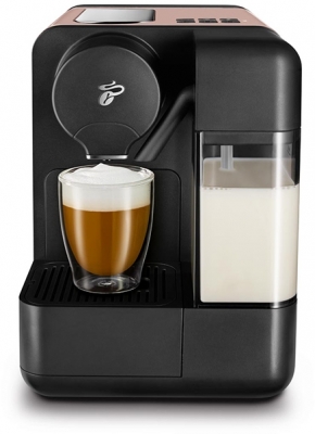 Espressor capsule Tchibo Cafissimo milk soft rose, cu rezervor lapte 400 ml pentru Cappuccino si 3 nivele de presiune, culoare roz 