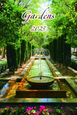 Calendar cu imagini Gardens, 31.5 x 48 cm, 12 file, 2025