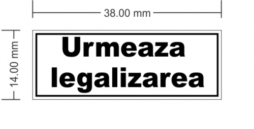 Stampila notariala Urmeaza legalizarea 38 x 14 mm Trodat