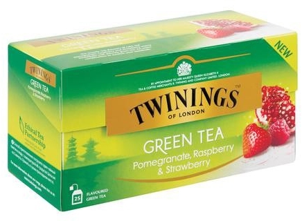 Ceai verde cu rodie, zmeura si capsuni 25 plicuri Twinings 