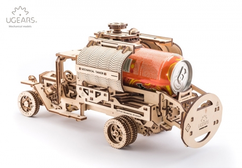 Puzzle 3D, lemn, mecanic Camion UGM-11 Cisterna, 594 piese, Ugears 