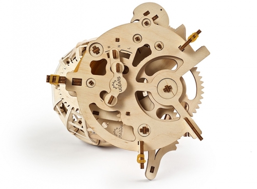 Puzzle 3D, lemn, mecanic Glob pamantesc, 184 piese, Ugears 