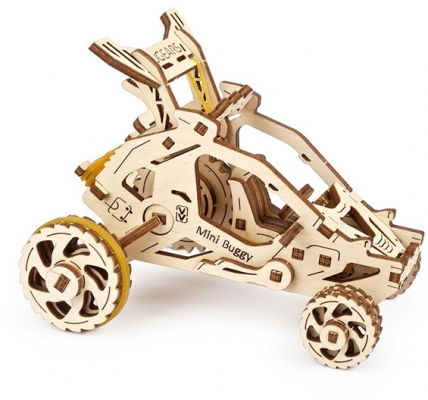 Puzzle 3D, lemn, mecanic Mini Buggy, 80 piese, Ugears