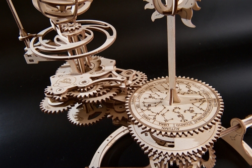 Puzzle 3D, lemn, mecanic Telurionul Mecanic, 249 piese, Ugears 