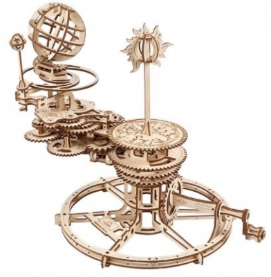 Puzzle 3D, lemn, mecanic Telurionul Mecanic, 249 piese, Ugears 