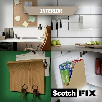 Banda dublu adeziva, pentru interior, 19 mm x 1.5 m, Scotch Fix 3M 