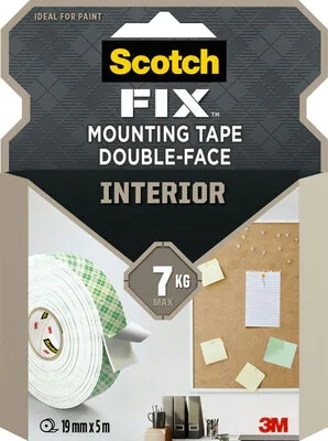 Banda dublu adeziva montare suprafete interioare,19 mm x 5 m Scotch-Fix 3M