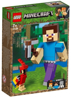 Steve Minecraft BigFig cu papagal 21148 LEGO Minecraft