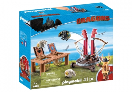 Dragons - Gobber Si Lansatorul De Oi Playmobil