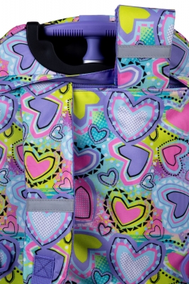 Troller CoolPack Alan, 1 compartiment, compartiment pentru laptop, Pastel Hearts