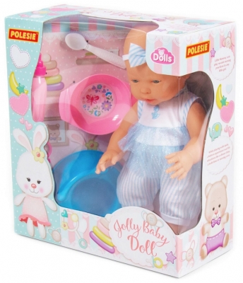 Bebelus cu accesorii, 35 cm, Jelly Baby Doll, Polesie