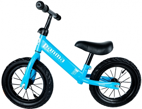 Bicicleta din metal, fara pedale, roti 12 inch cauciuc, diverse culori