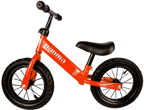 Bicicleta din metal, fara pedale, roti 12 inch cauciuc, diverse culori