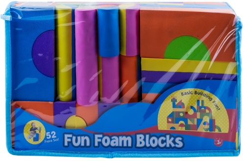 Cuburi EVA de jucarie, 52 piese, Fun Foam Blocks