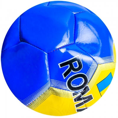 Minge fotbal PVC, nr. 5, Romania, 280g, albastra