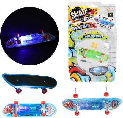 Mini skateboard de deget, cu lumina, Toi-Toys