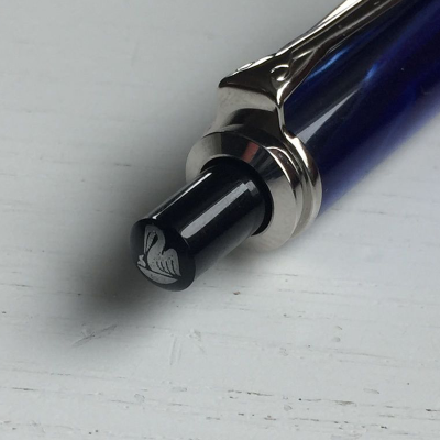 Pix Classic K205, accesorii argintiu lucios, Marbled-Blue, Pelikan