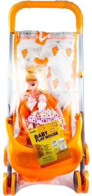 Papusa cu sunete si carucior, Baby play house