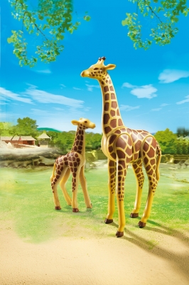 Girafa cu pui City Life Zoo Playmobil