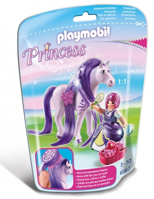 Printesa viola cu cal Princess Playmobil