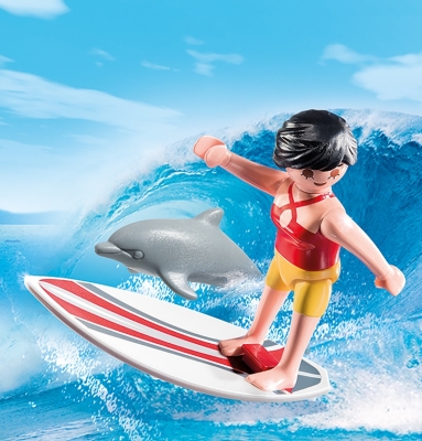 Surfer cu placa pe surf Playmobil