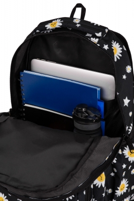 Rucsac CoolPack Pick, 2 compartimente, Daisy Black