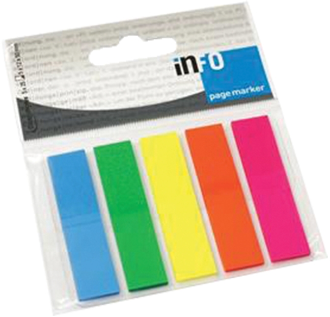 Index separator 50 x 12 mm 25 file neon Info Notes - BNB