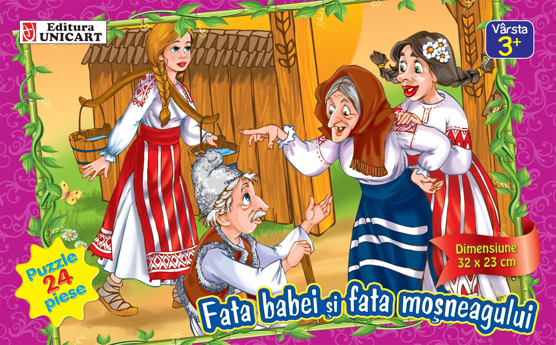 Fata Babei Si Fata Mosului Rezumat Puzzle 24 piese Fata babei si fata mosului - BNB