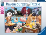 Puzzle Catei La Piscina, 1000 Piese Ravensburger