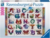 Puzzle Alfabet Dragon, 1000 Piese Ravensburger