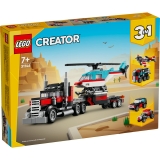 Camioneta cu platforma si elicopter 31146 LEGO Creator