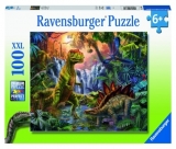 Puzzle Oaza Dinozaurilor, 100 Piese Ravensburger