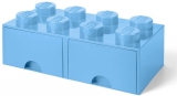 Cutie depozitare 40061736 LEGO 2x4 cu sertare,albastru deschis