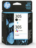 Set cartuse cerneala HP 305 Original 2-Pack Tri-color/Black 6ZD17AE