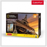 Puzzle 3D si brosura, Paris, 80 piese, CubicFun 