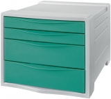 Cabinet cu sertare Colour Breeze, 4 sertare, PS, A4 Esselte verde