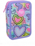 Penar echipat CoolPack Jumper 2, 35 piese, 2 fermoare, Pastel Hearts