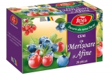 Ceai afine si merisoare 20 plicuri/cutie Aromfruct Fares