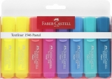 Textmarker set 6 Pastel + 2 galben 1546 Faber-Castell